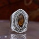 Bague en argent pierre ambre