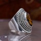 Bague en argent pierre ambre