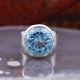 Bague en argent et pierre topaze bleue