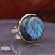 Bague en argent et pierre labradorite