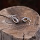 Boucles d'oreilles en argent et pierre oeil de tigre