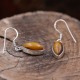 Boucles d'oreilles en argent et pierre oeil de tigre