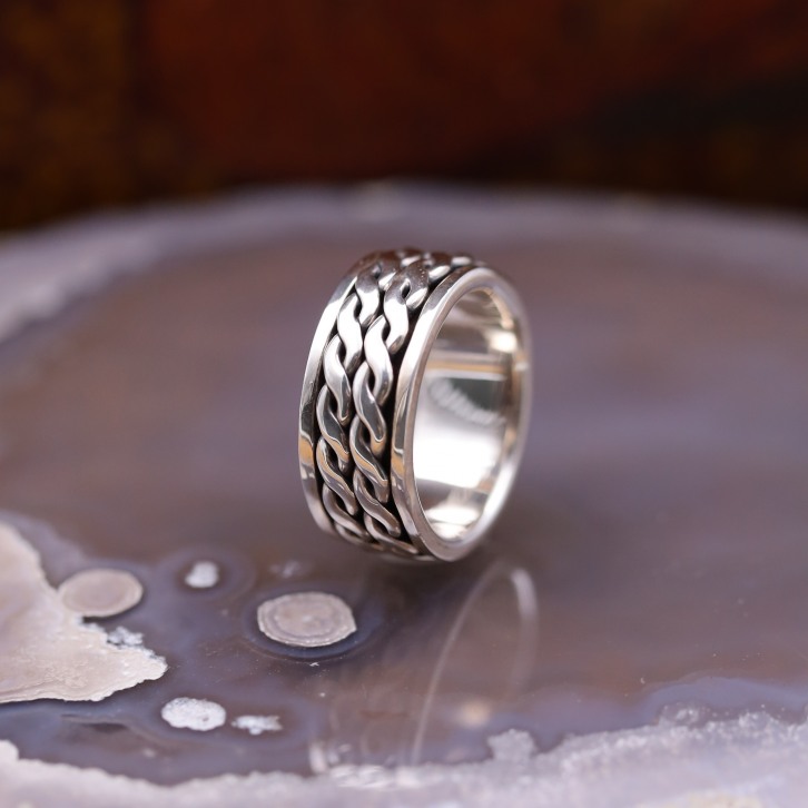 Bague anti-stress en argent