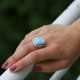 Bague en argent et pierre larimar