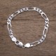 Bracelet en argent maille figaro