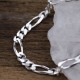 Bracelet en argent maille figaro