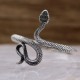 Bracelet rigide en argent serpent