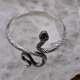 Bracelet rigide en argent serpent