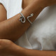 Bracelet rigide en argent serpent