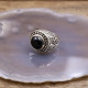 Bague en argent et pierre onyx