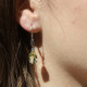 Boucles d'oreilles d'exception en argent, marcassites et pierre quartz lemon