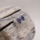 Boucles d'oreilles d'exception en argent, marcassites et pierre lapis lazuli