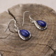 Boucles d'oreilles en argent et lapis lazuli