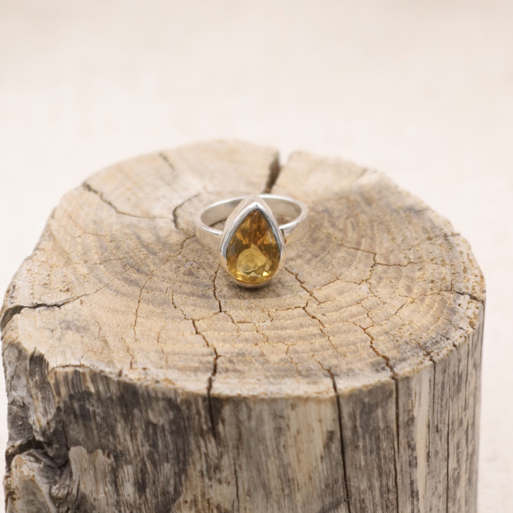 Bague or et citrine hot sale