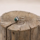 Bague en argent et malachite