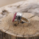 Bague poison en argent et racine de Rubis