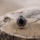 Bague poison en argent et onyx