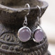 Boucles d'oreilles en argent et quartz lavande