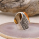 Bague en argent et ambre