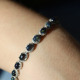 Bracelet d'exception en argent avec opale noire