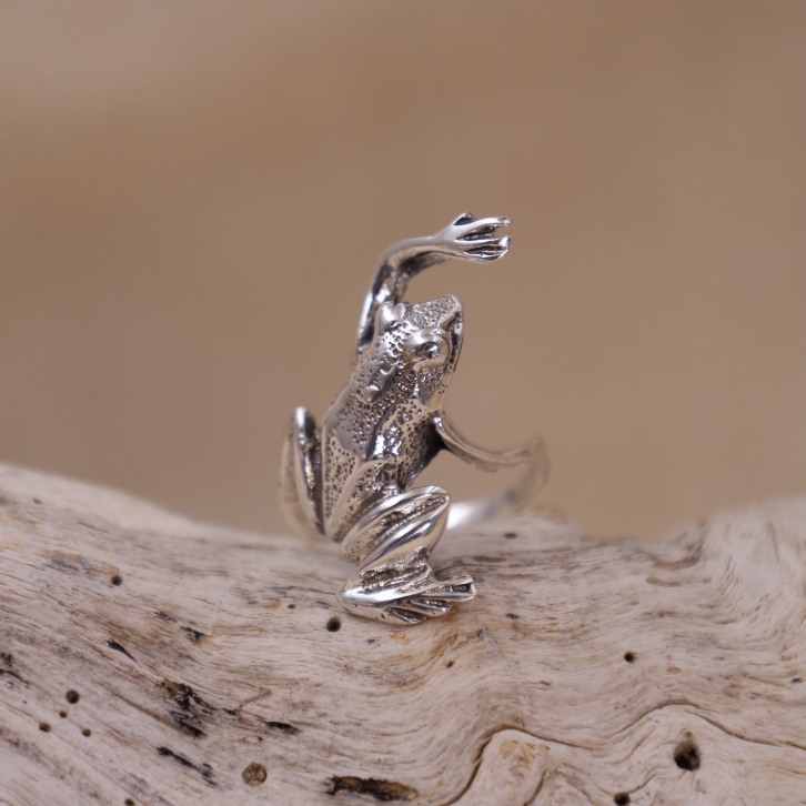 Bague en argent - grenouille