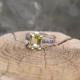 Bague d'exception en argent avec quartz lemon et marcassites