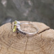 Bague d'exception en argent avec quartz lemon et marcassites