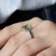 Bague d'exception en argent avec quartz lemon et marcassites