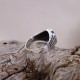 Bague en argent et onyx