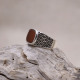 Bague en argent et cornaline