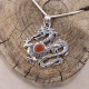 Pendentif en argent et cornaline - dragon