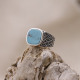 Bague en argent et turquoise