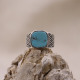 Bague en argent et turquoise