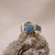 Bague en argent et turquoise cuivrée