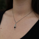 Collier d'exception en argent avec onyx et marcassites