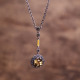 Collier d'exception en argent avec citrine et marcassites