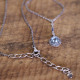 Collier d'exception en argent avec topaze bleue et marcassites