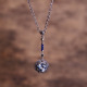 Collier d'exception en argent avec topaze bleue et marcassites