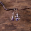 Boucles d'oreilles en argent et turquoise mohave - scarabée