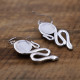 Boucles d'oreilles en argent et labradorite - serpent