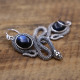 Boucles d'oreilles en argent et labradorite - serpent