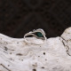 Bague en argent et racine d'émeraude