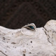 Bague en argent et howlite turquoise