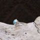 Bague en argent et howlite turquoise