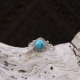 Bague en argent et howlite turquoise