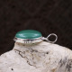 Pendentif en argent et agate verte