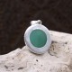 Pendentif en argent et agate verte