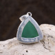 Pendentif en argent et agate verte