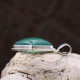 Pendentif en argent et agate verte