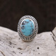 Bague en argent et turquoise